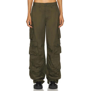 Afrm Parker olive night green Cotton Cargo Pant Size 23 NWT $128msrp